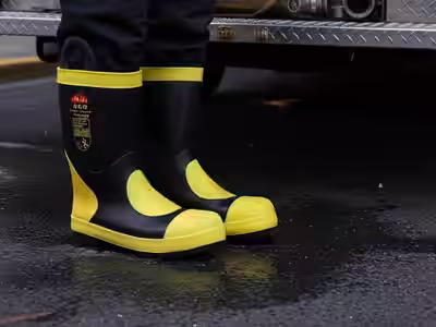 Bota Caucho HAZMAT — Traje Encapsulado Nivel A - Bota de caucho HAZMAT resistente químicos