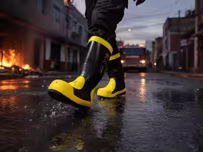 Bota Caucho HAZMAT — Antiestática ESD - Bota de caucho HAZMAT resistente químicos