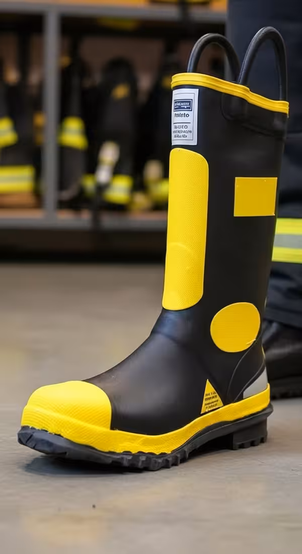 Bomberos profesionales equipados