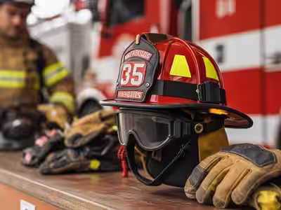 Casco ARFF — Visor Dorado con Filtro Infrarrojo ≥ 95% - Casco ARFF aeroportuario certificado NFPA EN ICAO