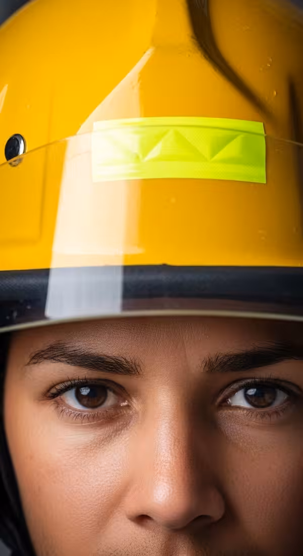 Casco estructural NFPA 1971 con visor integrado y sistema de retención de cuatro puntos