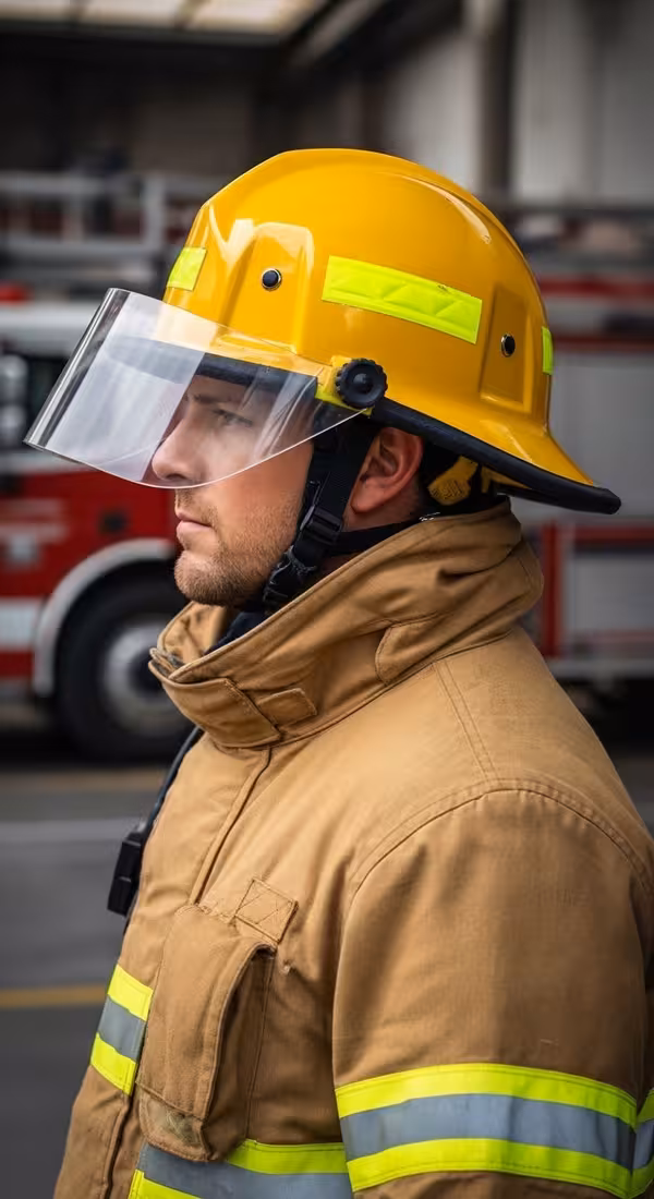 Casco de rescate técnico NFPA 1951 con perfil compacto y sistema de retención reforzado